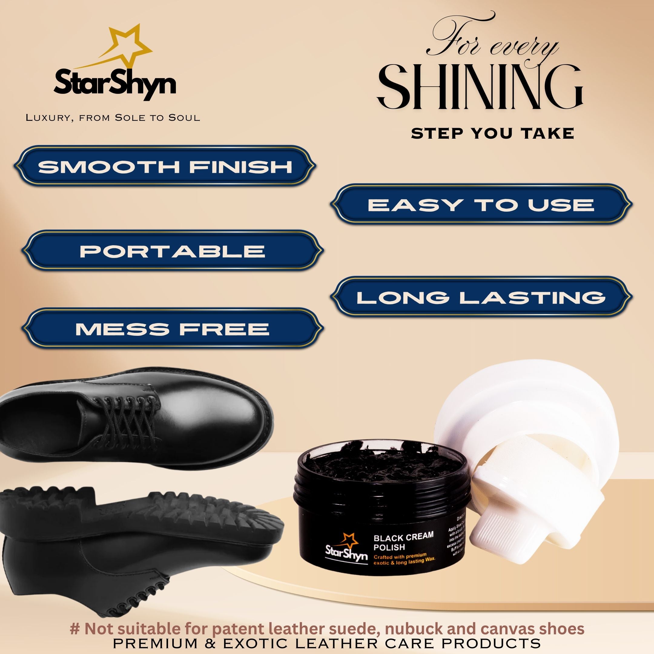 BLACK SHOE CREAM POLISH