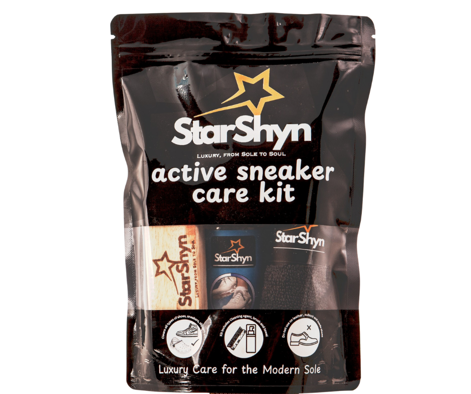 StarShyn Active Sneaker Care Kit – 150ml Shoe Cleaning Shampoo with Brush & Microfibre Towel