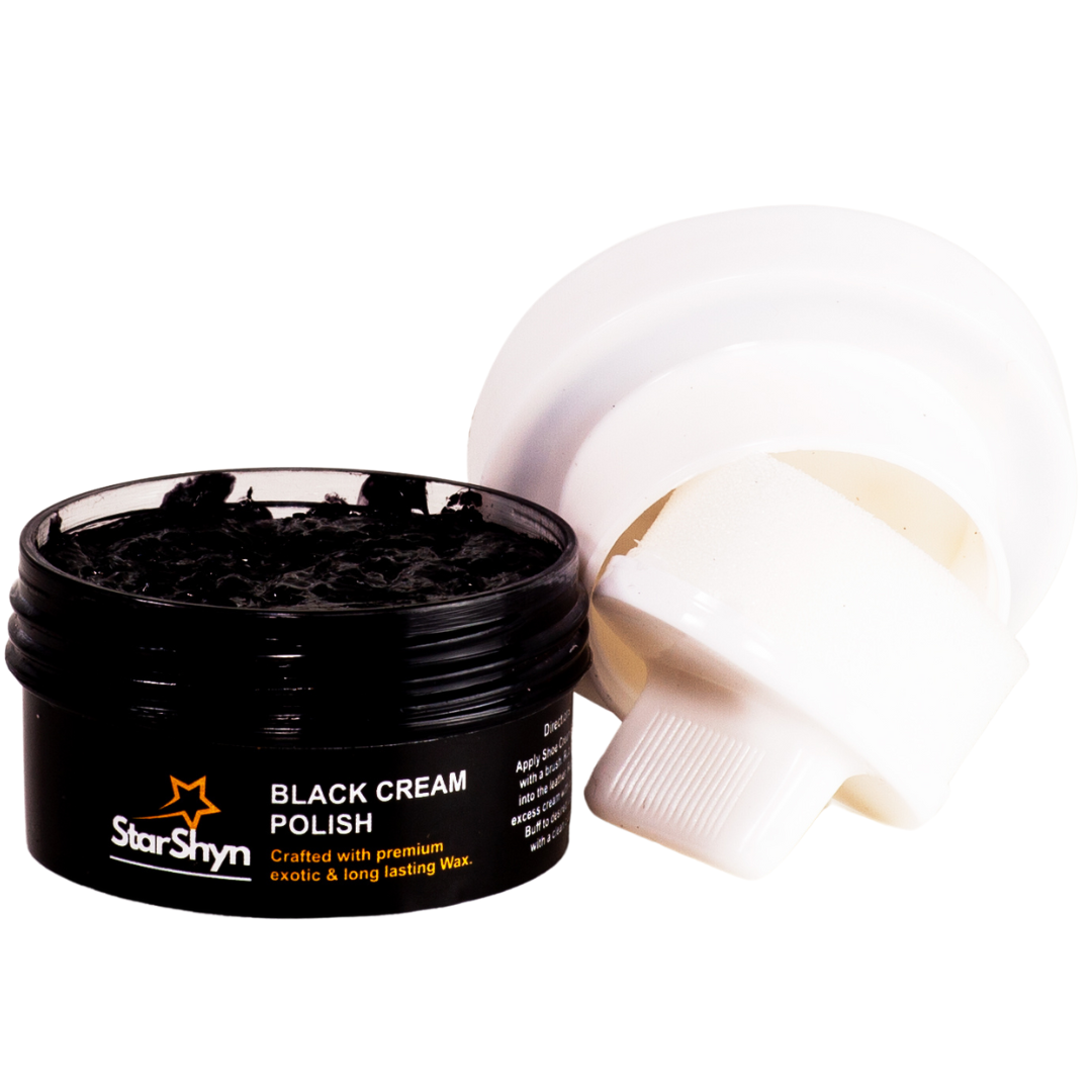 StarShyn Shoe Cream Polish With Applicator | Black