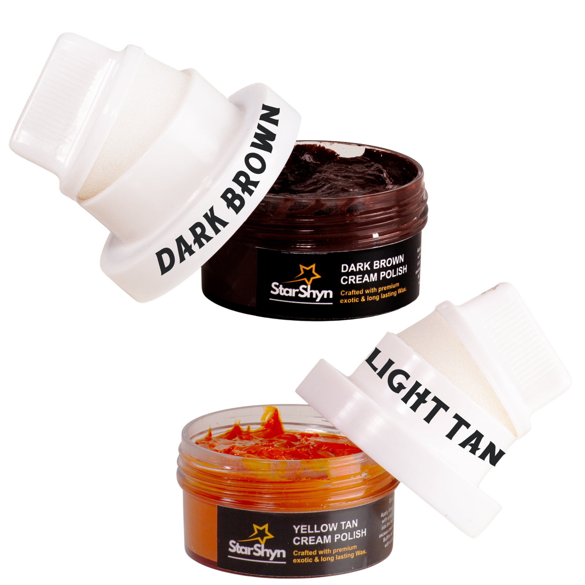 StarShyn Cream Polish Combo  with applicator  | Combo Dark Brown and Light tan