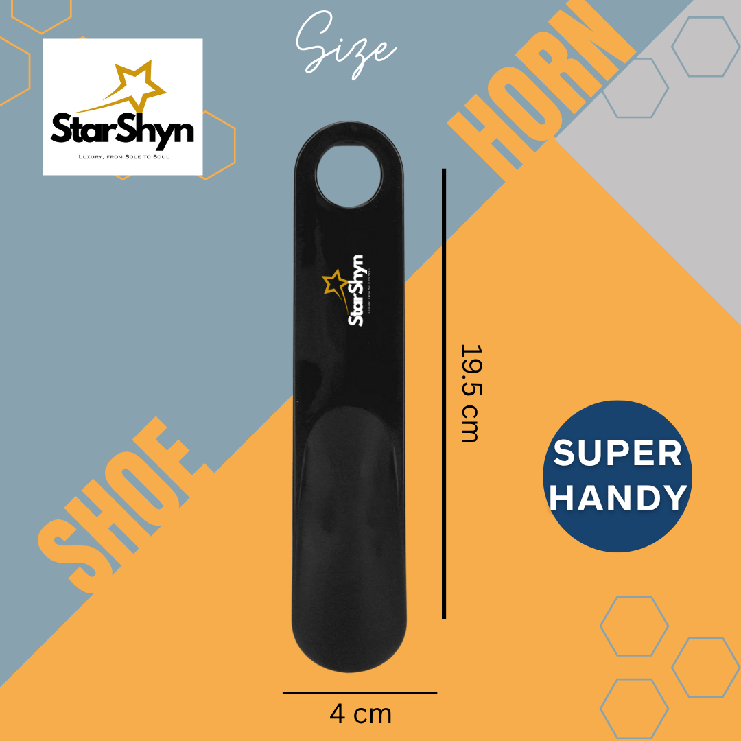 StarShyn Premium ABS Plastic Shoe Horn - Black pair