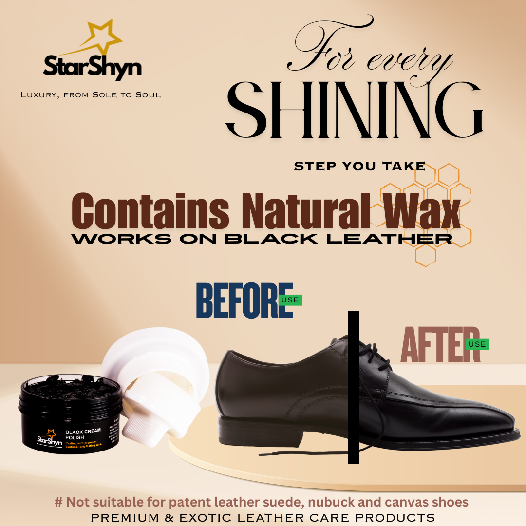 StarShyn Shoe Cream Polish With Applicator | Black
