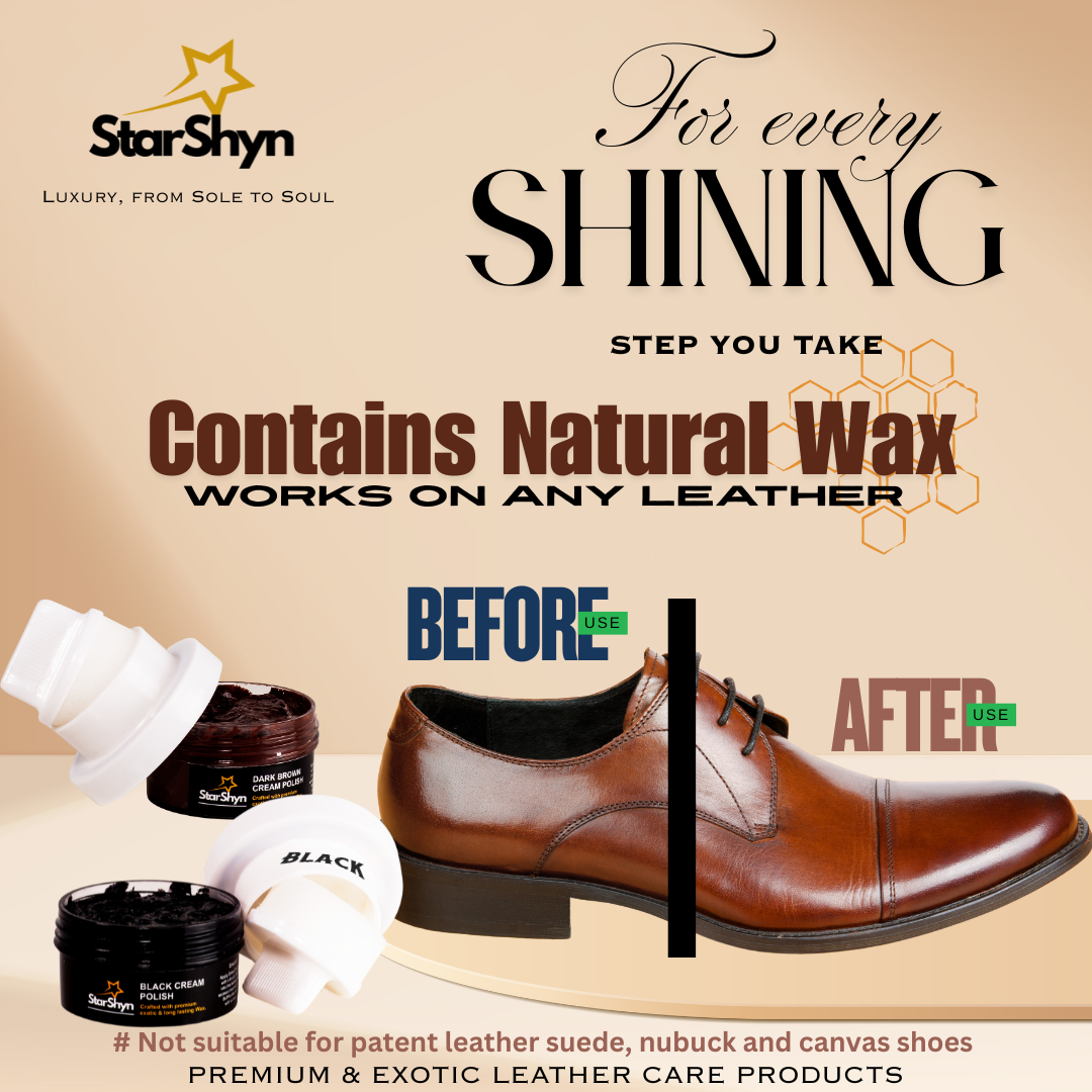 StarShyn Cream Polish with Applicator Combo - Dark Brown and Black