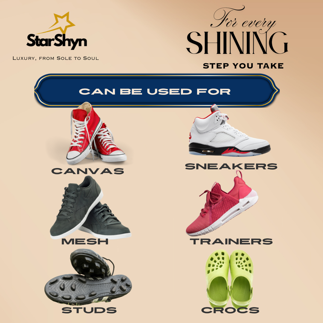 StarShyn Sneaker Cleaning Kit | Shoe Shampoo 150 ml + 2 Brush (Soft and Medium)