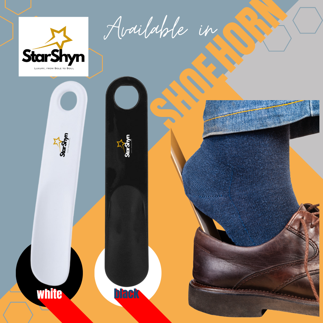 StarShyn Premium ABS Plastic Shoe Horn - Black pair