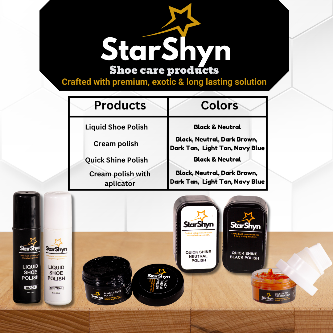 StarShyn Quick Shine Combo | Shoe Shining Black & Neutral Sponge