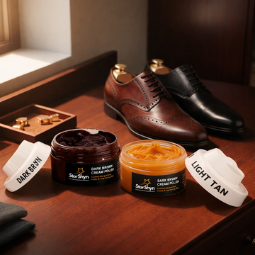 StarShyn Cream Polish Combo  with applicator  | Combo Dark Brown and Light tan