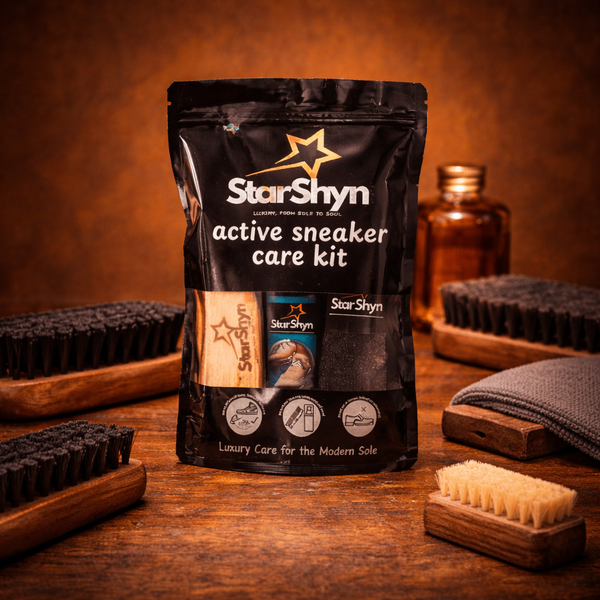 StarShyn Active Sneaker Care Kit – 150ml Shoe Cleaning Shampoo with Brush & Microfibre Towel