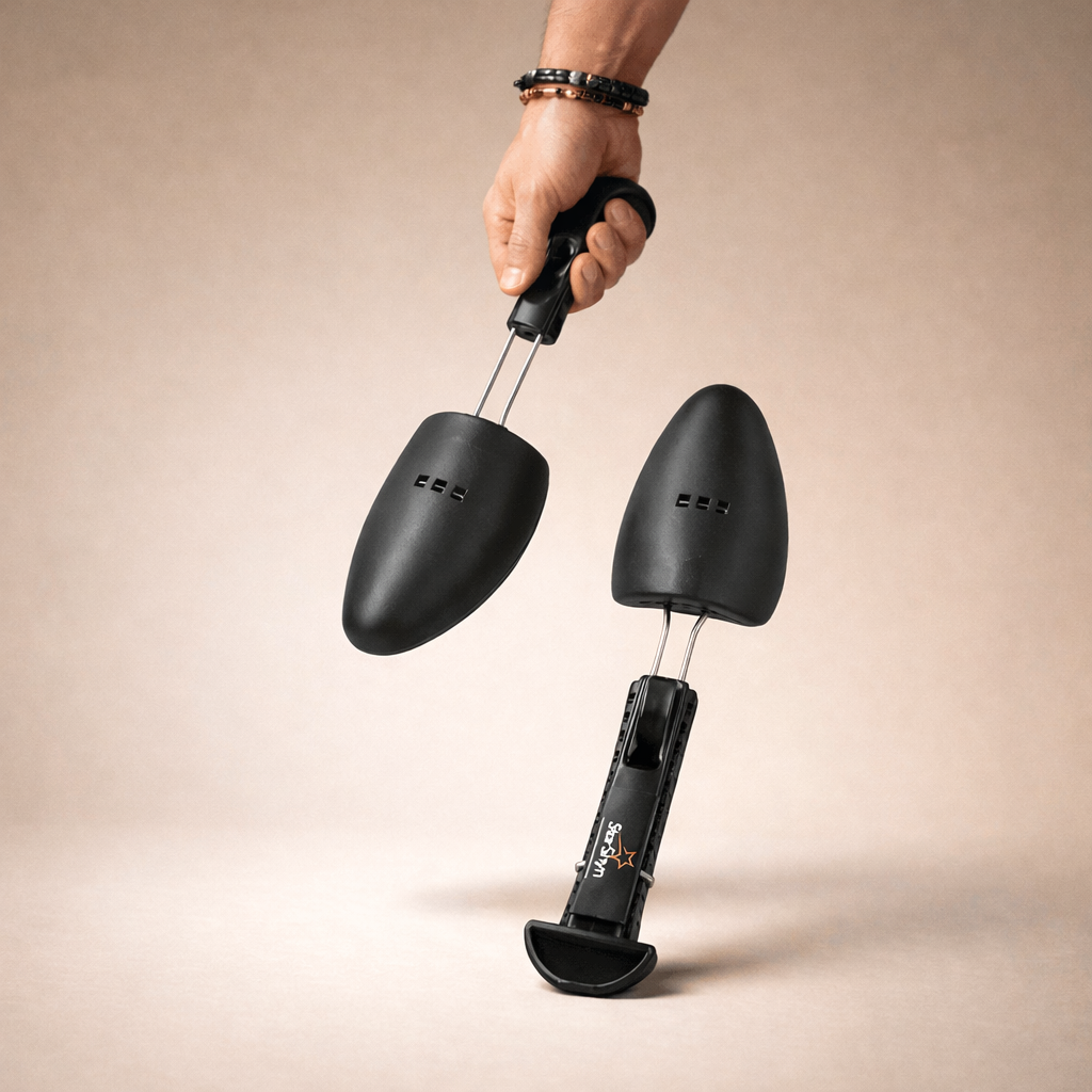 StarShyn Shoe Tree | Adjustable Black Shoe Tree for Men | Fits UK Size 6 to 11