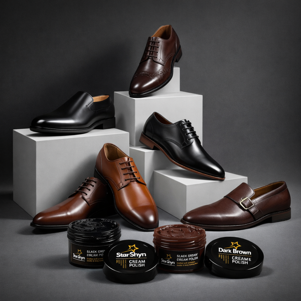 Starshyn Shoe Cream combo without applicator - Black & Brown